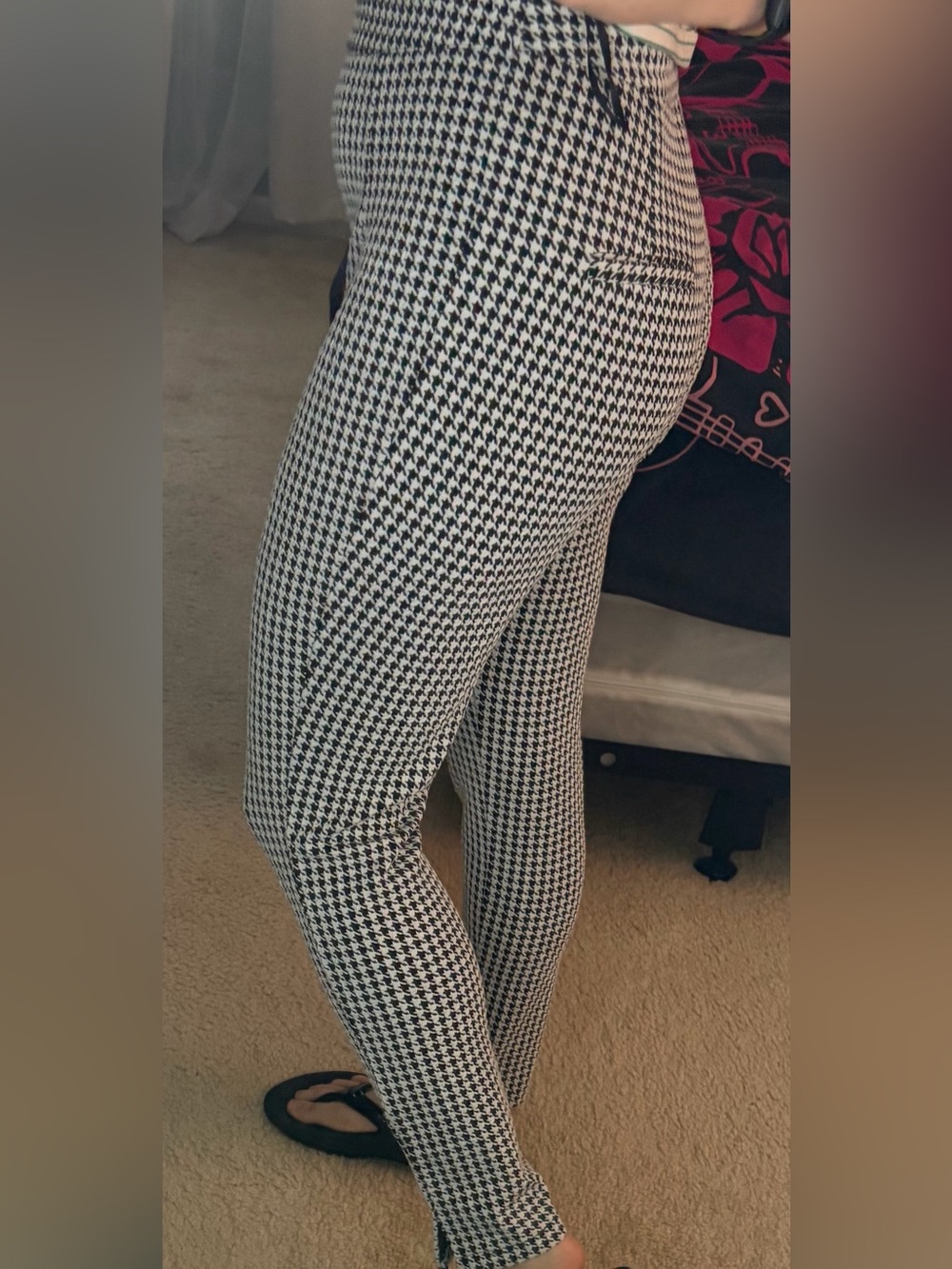Voodoo Vixen houndstooth dogtooth pants S small UK 8 US 4 - Picture 2 of 11